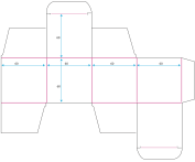 Boîte cube 6cm de côté