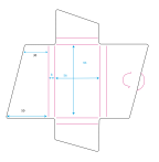 Fourreau pour carte de visite ou de crédit épaisseur 8mm