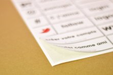 Stickers en planche pour La Netscouade avec éléments à détacher sur papier pelliculé