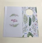 Fourreau présenté à plat. La partie gauche est à encoller manuellement.