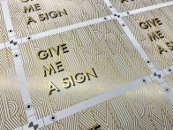 Impression encres métalliques dorées sur papier 350g mat