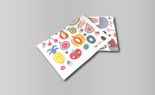 Dépliant A5 fermé papier recyclé (A3 ouvert image suivante)