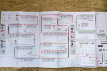 Pliage roulé avec recasse pour effet carte routière (présenté ouvert)