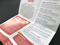 pliage croisé standard pour programme. Tarifs en ligne sur de nombreux papiers (offset).