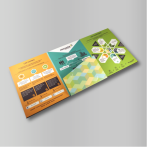 Pochette à rabats 3 volets A5 avec encoche carte de visite