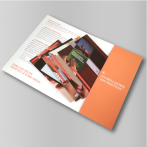 Rabat droite avec encollage manuel pour dossier de presse.