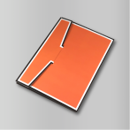 pochette à rabats sur mesure forme en stock