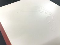 Gaufrage par moule sur série de cartes de voeux