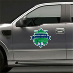 Aimant découpé à la forme pour carrosserie ou plaque métallisée.