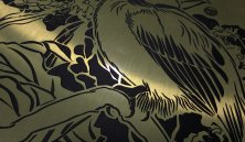 Impression noire sur Dibond doré par Stew