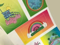 Planche de sticker format A4 avec plusieurs prédécoupes pour Heineken : sur devis