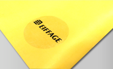 Sticker transparent sans blanc de soutien + découpe ronde