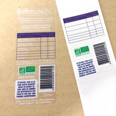 etiquette impression blanche