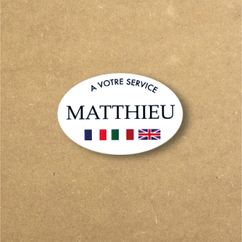 badge ovale badge épingle ovale