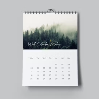 impression calendrier avec spirale